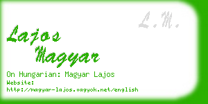 lajos magyar business card